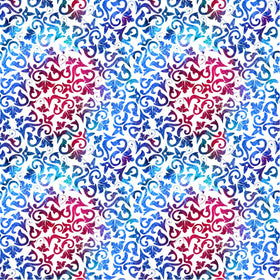 Colorful Damask - Adhesive Vinyl