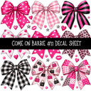 Come on Barbie UV DTF Decal sheets 13 Designs available