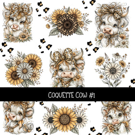 Coquette Cow UV DTF Decal sheets 2 Designs available