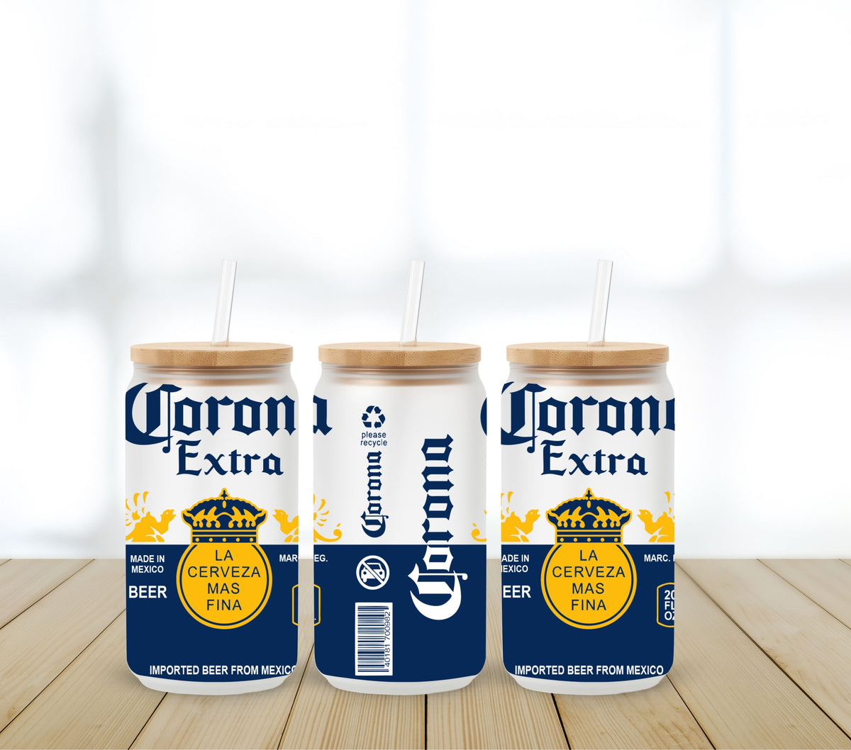 Corona - UV DTF 16oz Libbey wrap