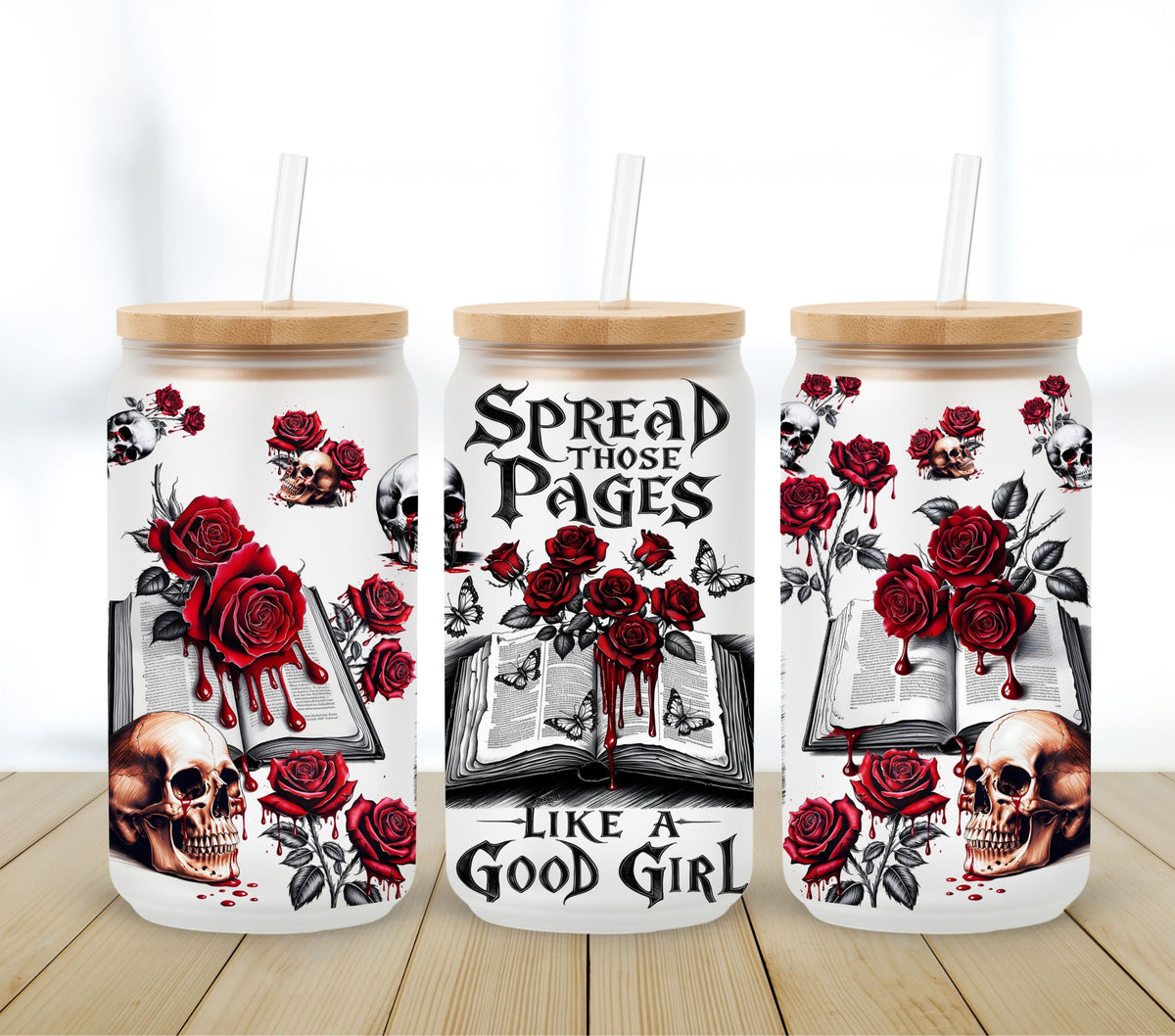Spread those pages - UV DTF 16oz Libbey wrap
