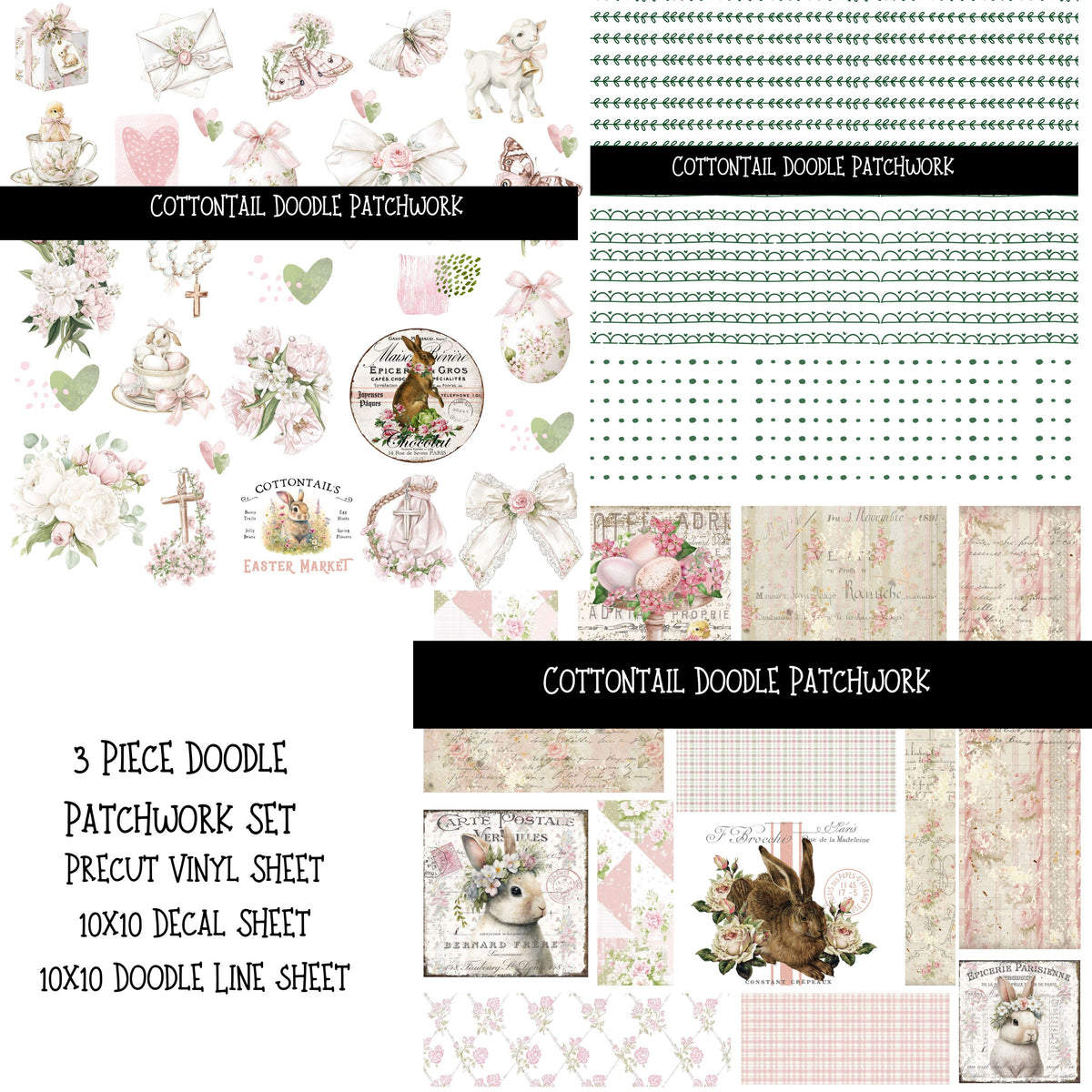 Cottontail Doodle Patchwork Set