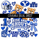 Cougars UV DTF Decal sheet