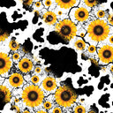 Cow Sunflower Stripe - Adhesive Vinyl