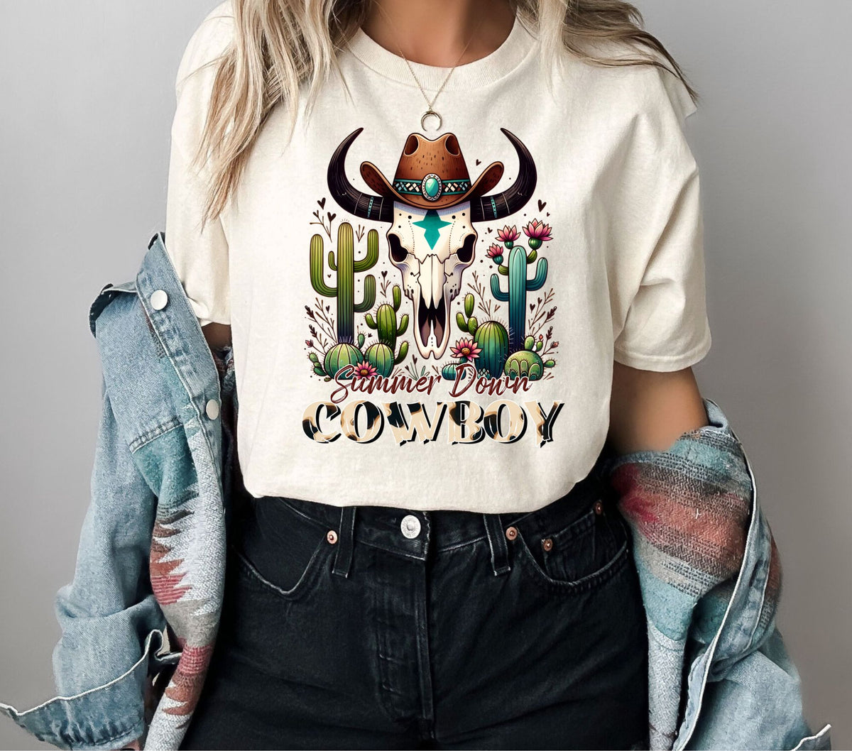 Summer down cowboy DTF Transfers