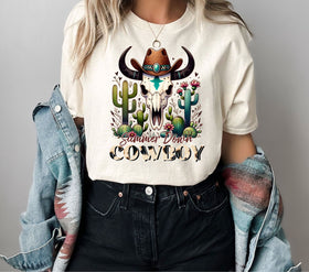 Summer down cowboy DTF Transfers