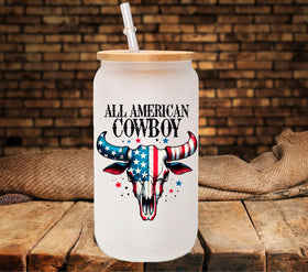 All American cowboy UV DTF Decals