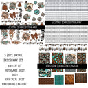 Western UV DTF Doodle Patchwork Set