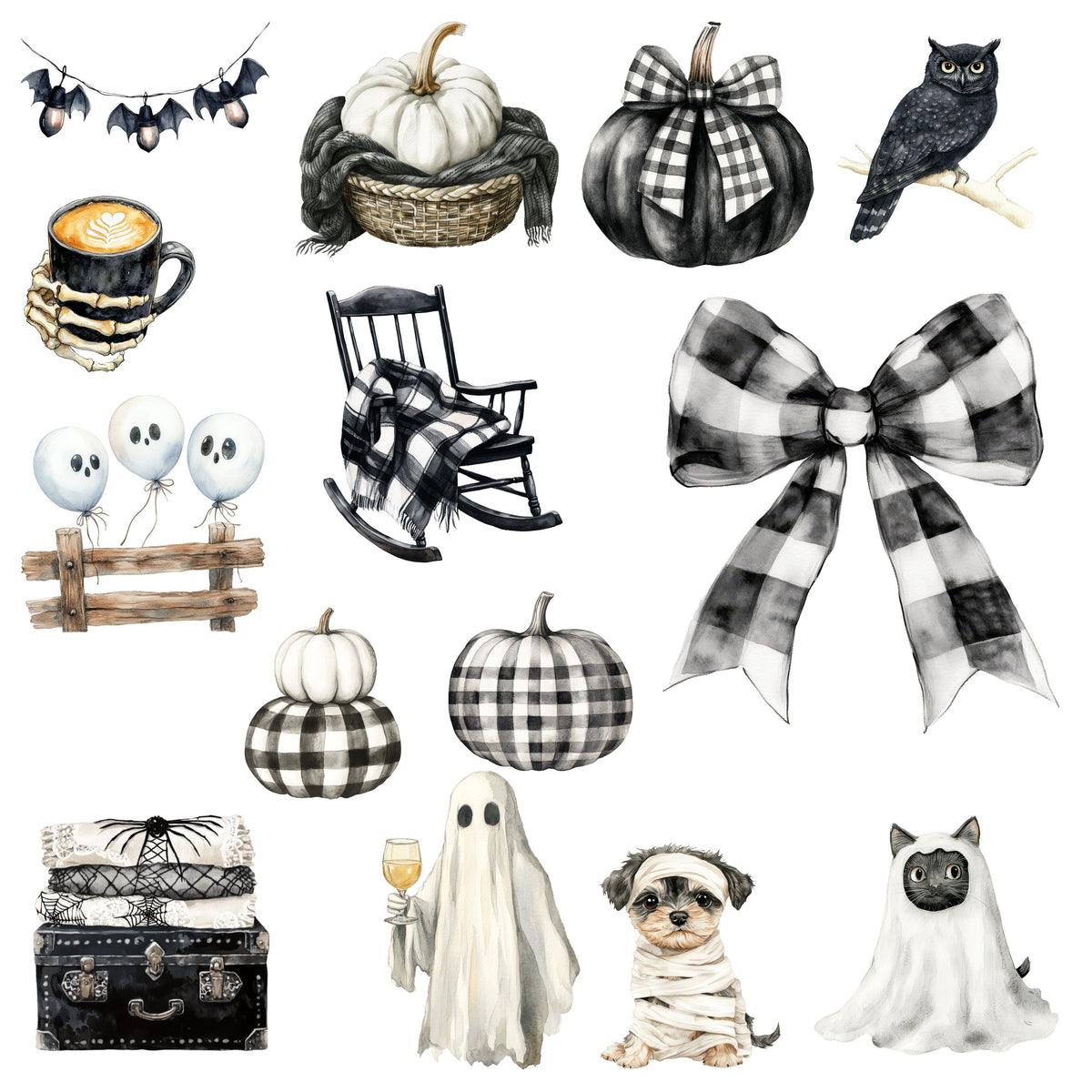 Cozy Halloween UV DTF Decal Sheets- 4 Design Options