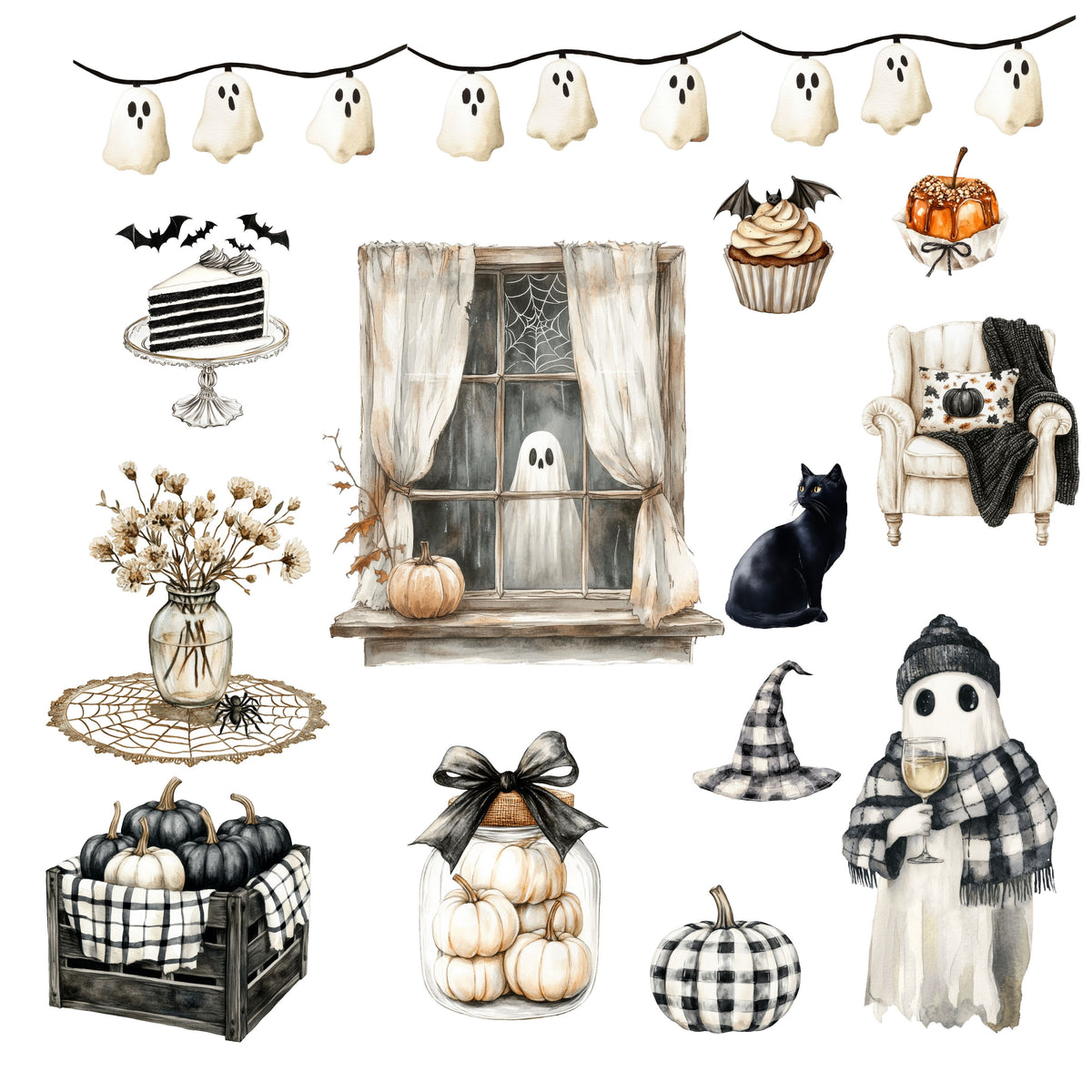 Cozy Halloween UV DTF Decal Sheets- 4 Design Options