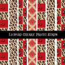 Leopard Cherry precut strips 12x12 vinyl sheet