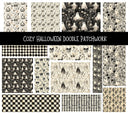 Cozy Halloween Doodle Patchwork Set