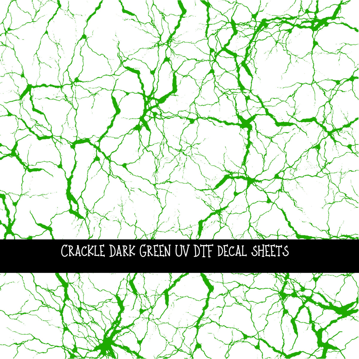 Crackle UV DTF Decal sheets 13 colors available