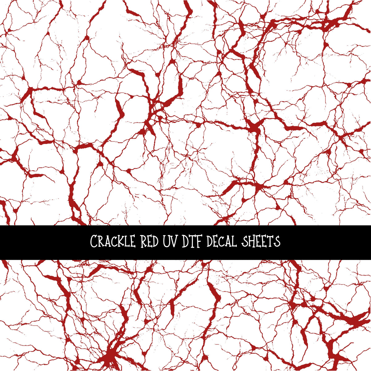 Crackle UV DTF Decal sheets 13 colors available