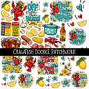 Crawfish Doodle Patchwork Set