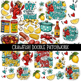 Crawfish Doodle Patchwork Set