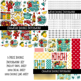 Crawfish Doodle Patchwork Set