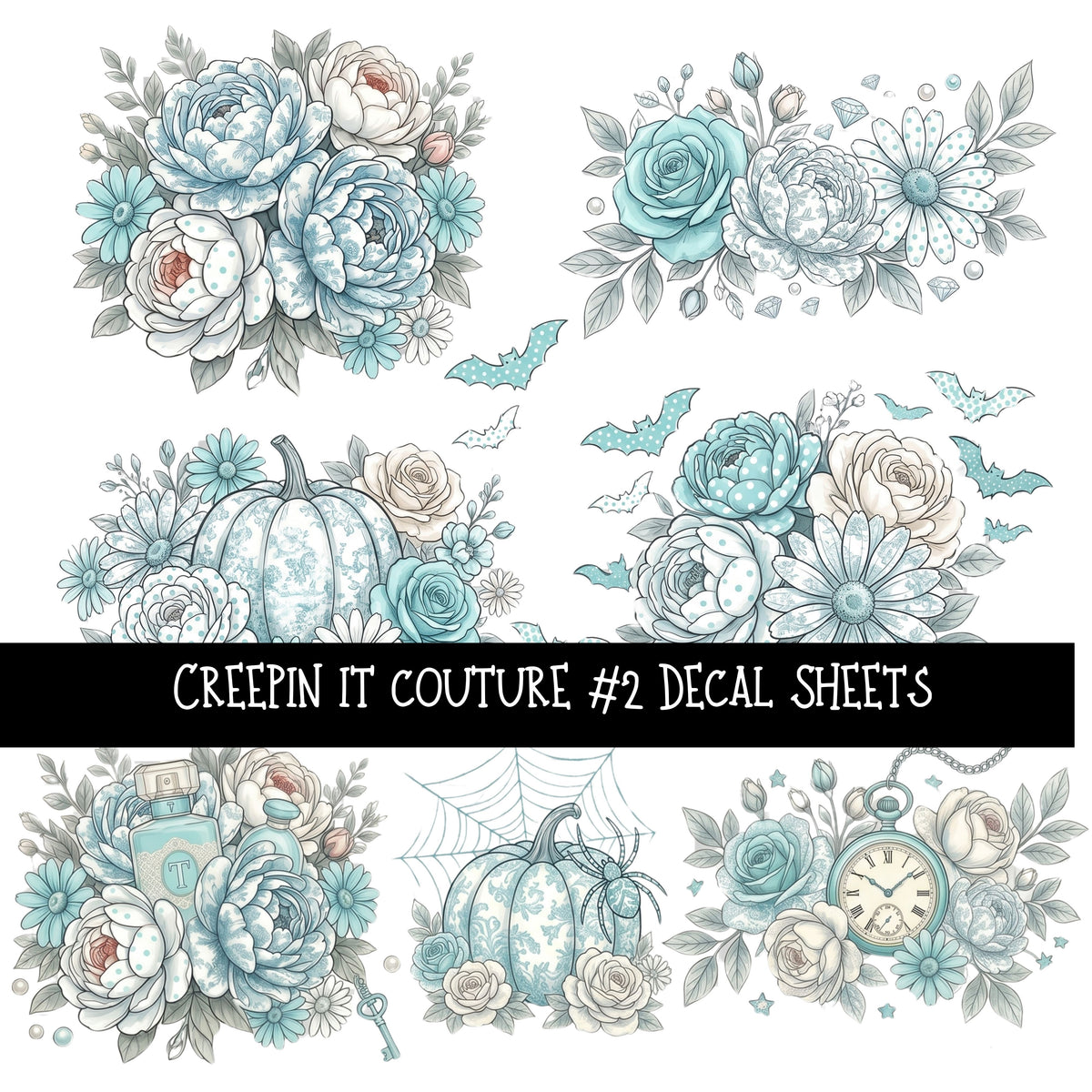Creepin it Couture UV DTF Decal sheets 6 designs available
