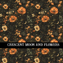 Crescent moon and Flowers 12x12 vinyl sheet