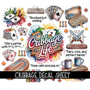 Cribbage UV DTF Decal sheets