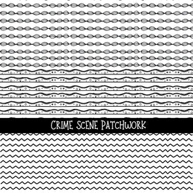 Crime Scene Doodle Patchwork Set