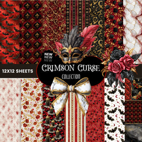 Crimson Curse Vinyl collection- 12x12 vinyl sheets-14 designs available