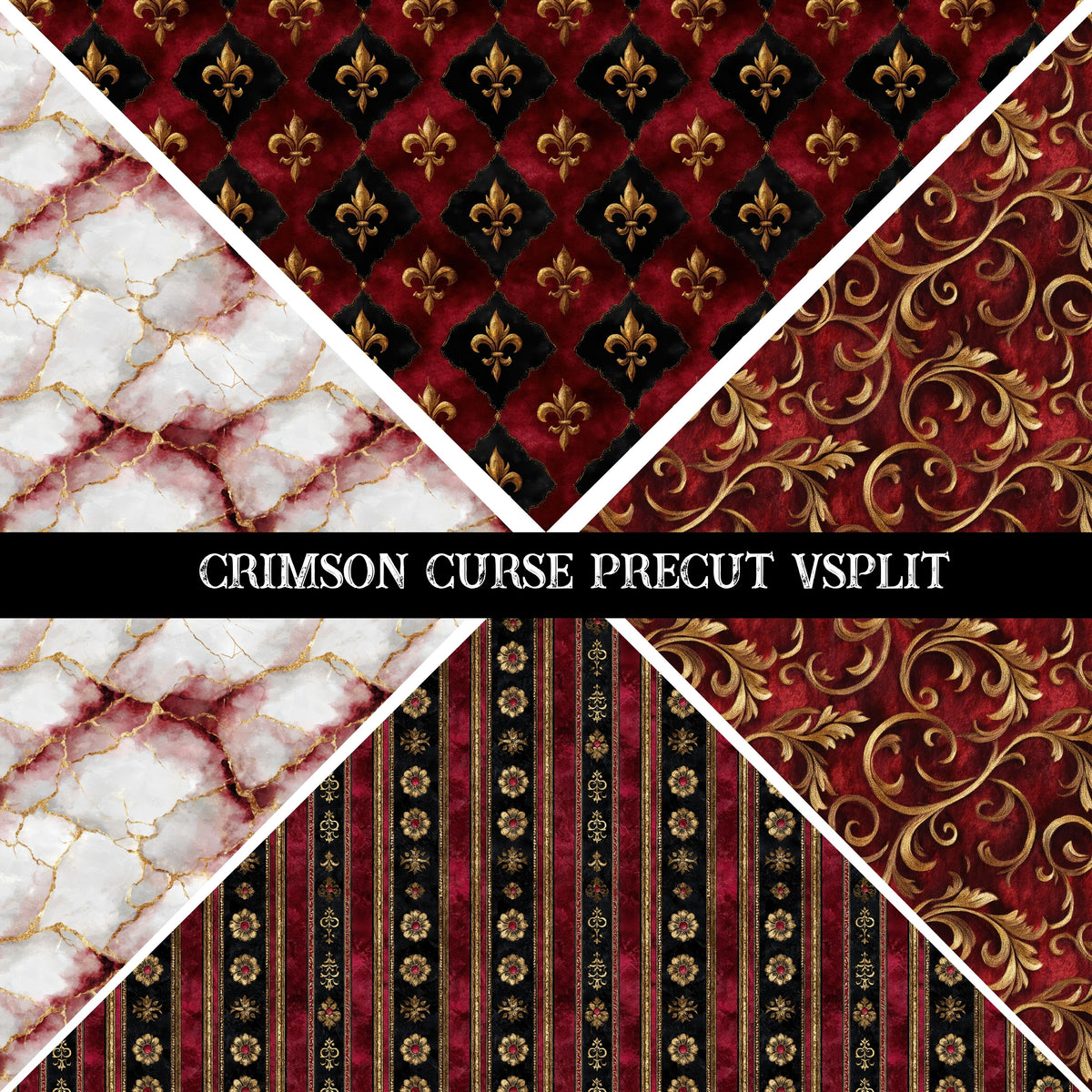 Crimson Curse precut Vsplits 12x12 vinyl sheet