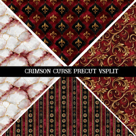 Crimson Curse precut Vsplits 12x12 vinyl sheet
