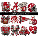 Crimson Tide UV DTF Decal sheets