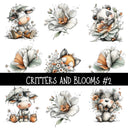 Critters and Blooms UV DTF Decal sheets 6 Designs Available