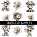 Critters and Blooms UV DTF Decal sheets 6 Designs Available