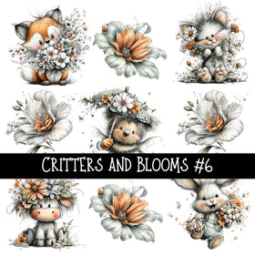 Critters and Blooms UV DTF Decal sheets 6 Designs Available