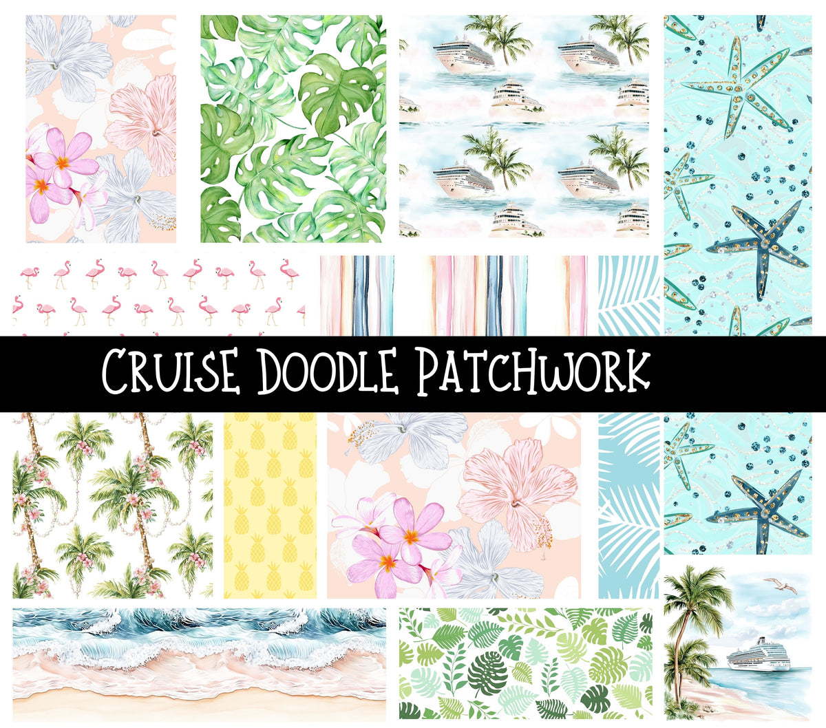 Cruise Doodle Patchwork Set