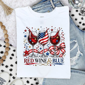 Red Wine and Blue DTF Transfers