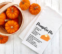 Pumpkin Pie recipe DTF towel Transfer