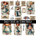 Daily Dose Torn Pages UV DTF Decal sheets 2 Designs available