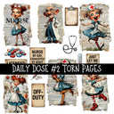 Daily Dose Torn Pages UV DTF Decal sheets 2 Designs available