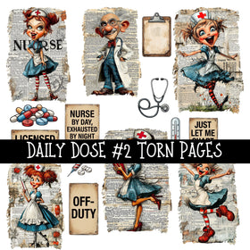 Daily Dose Torn Pages UV DTF Decal sheets 2 Designs available