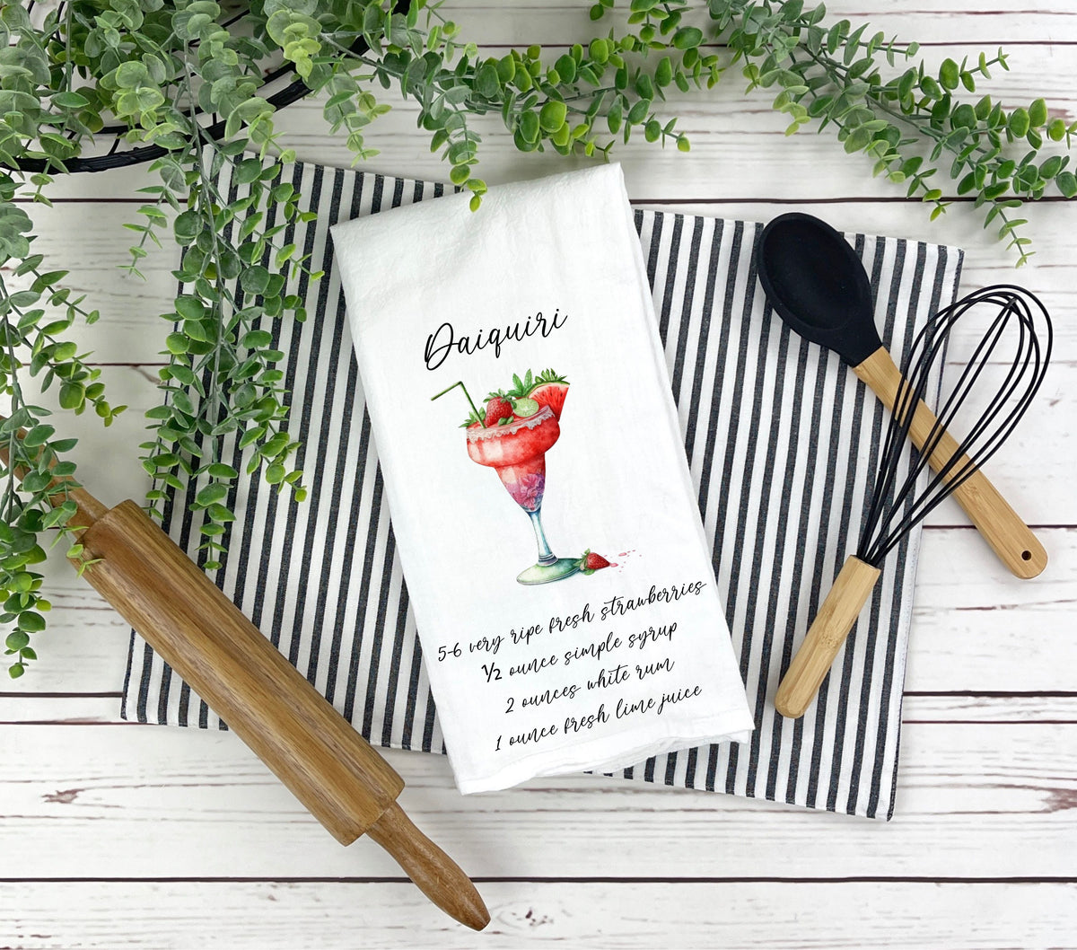 Cocktail Recipe DTF towel Transfer 5 inches wide- 20 Designs
