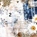Daisies and Denim Collection 12x12 Vinyl Sheets- 12 Designs Available
