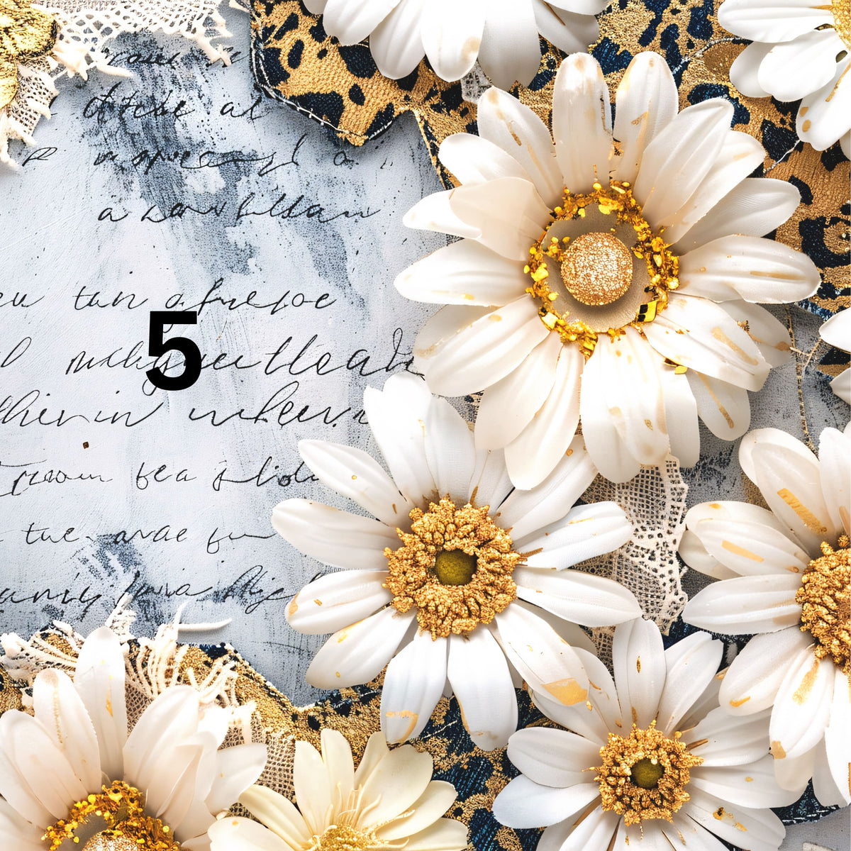 Daisies and Denim Collection 12x12 Vinyl Sheets- 12 Designs Available
