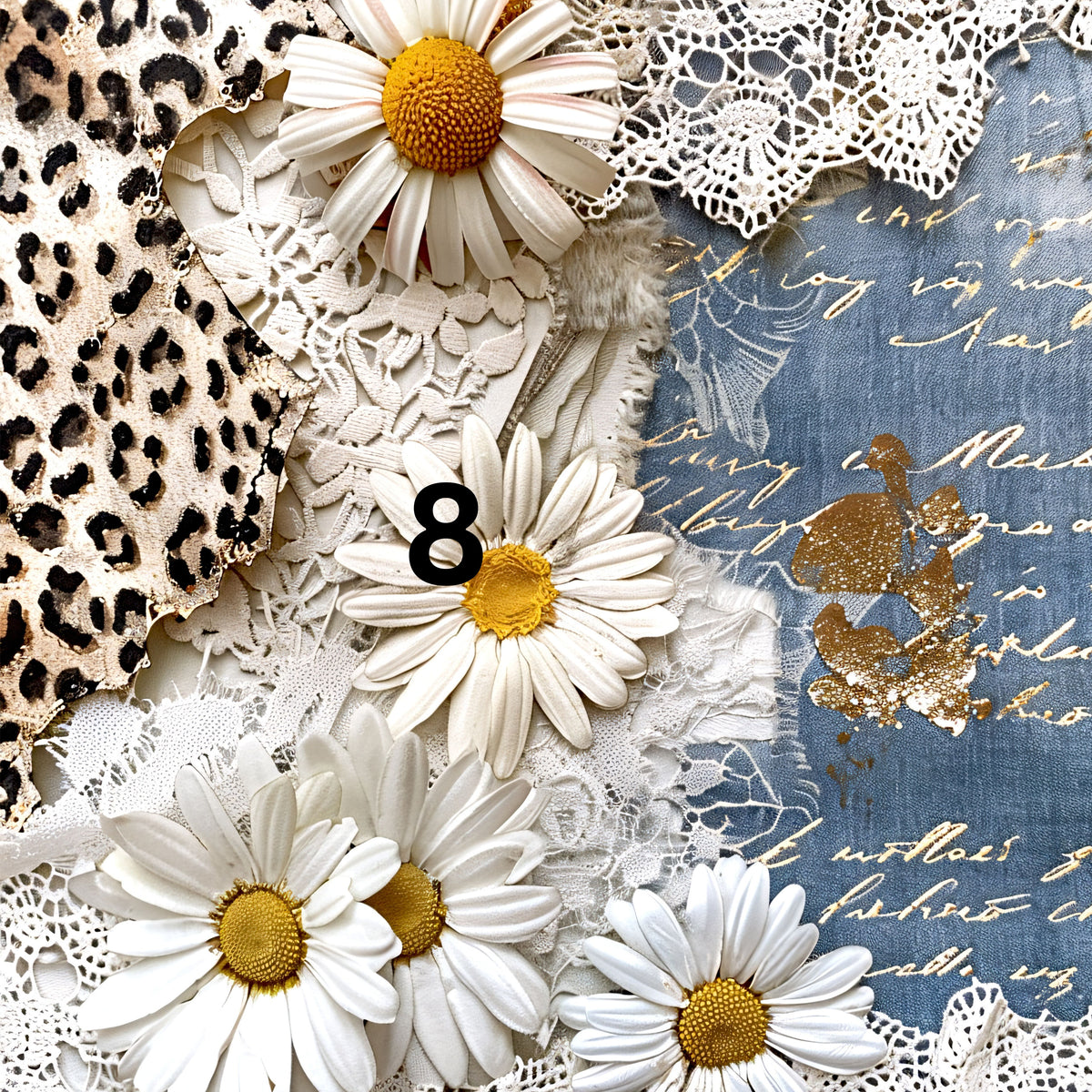 Daisies and Denim Collection 12x12 Vinyl Sheets- 12 Designs Available