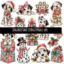 Dalmatian Christmas Torn Pages UV DTF Decal sheets 5 Designs available