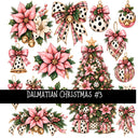 Dalmatian Christmas Torn Pages UV DTF Decal sheets 5 Designs available