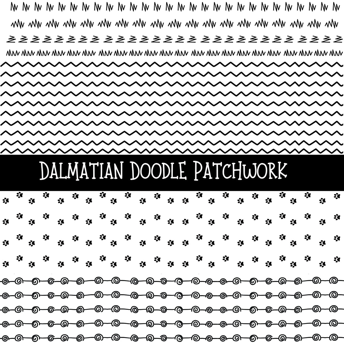 Dalmatian Doodle Patchwork Set