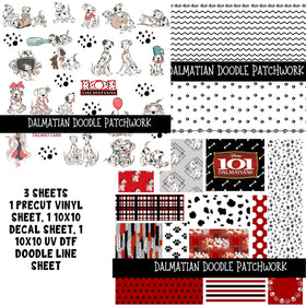 Dalmatian Doodle Patchwork Set
