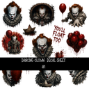 Dancing Clown- Uvdtf Decal Sheets