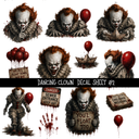 Dancing Clown- Uvdtf Decal Sheets