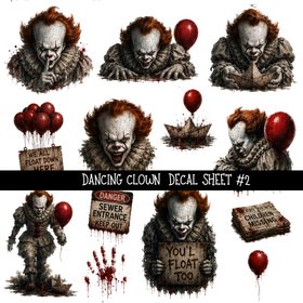 Dancing Clown- Uvdtf Decal Sheets