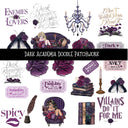 Dark Academia Doodle Patchwork Set